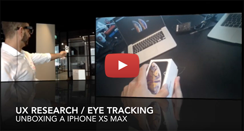 EYE TRACKING RECORDING of the iPhone Xs Max unboxing